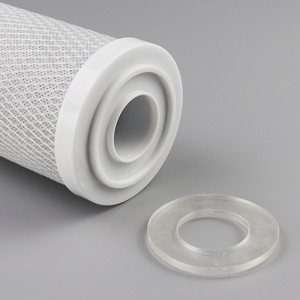 Cartouche filtrante à charbon actif compressé à bouche plate de 10 pouces pour purificateurs d'eau domestiques, tige de charbon CTO haute efficacité - Product Image 1