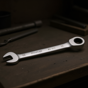 Stanley Flat Ratchet Wrench 89-909 9mm Open End Combination <b>Tool</b> - Product Image 3