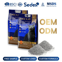 Litière pour chat en bentonite sans poussière, anti-bactérienne, à agglomération dure, sable pour chat en vrac, qualité export