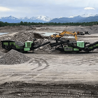 200t/h Station de concassage mobile sur chenilles avec concasseur à mâchoires pour roches dures, concassage et criblage de pierr