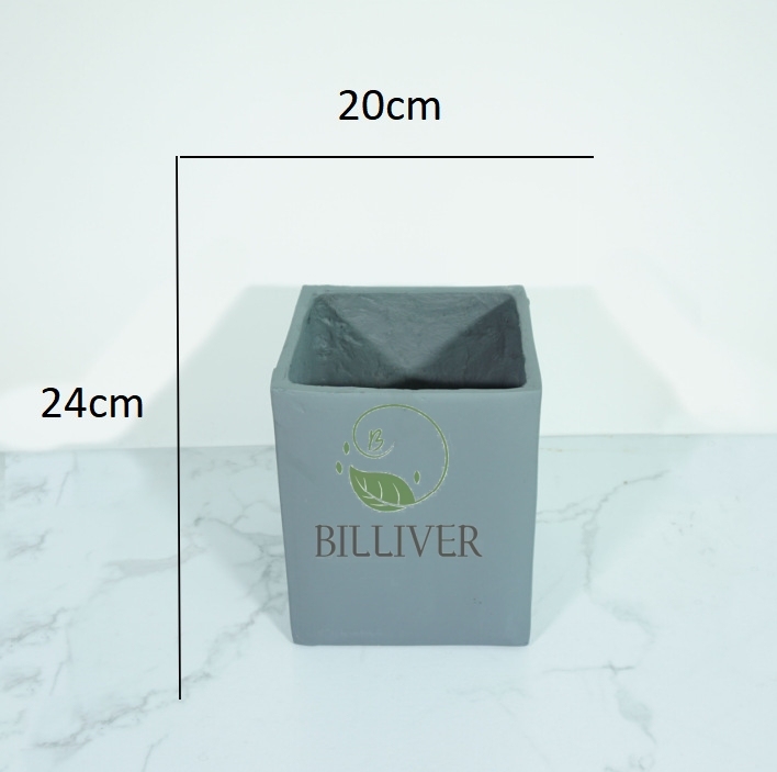 Small square cement pot