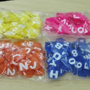 Lettere ad anello con gancio stampate a colori personalizzate - Product Image 6