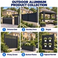 Solution Complète en Aluminium pour Jardin : Clôture à Lames, Portail, Pergola, Brise-vue, Jardinières et Mur Végétal en Panneaux Perforés