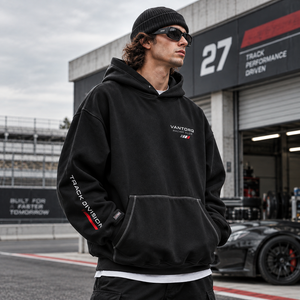 Sudadera con Capucha Oversize Unisex de Carreras con Costuras en Contraste y Gráficos de Motorsport, Ideal para Clubes y Equipos de Automovilismo - Product Image 1