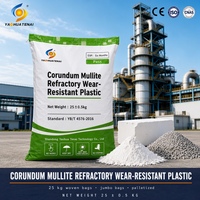 Ciment de réparation et de renouvellement pour revêtement de protection de tubes de chaudières et séparateurs cycloniques, Corundum, Mullite, Plastique réfractaire