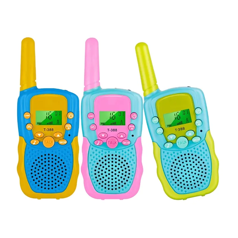 Camping extérieur randonnée avec lampe de poche LCD rétroéclairée Mini talkie-walkie longue portée pour enfants
