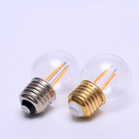 Décoration de vacances lumières ampoule 1.8W G45 ampoule globe en plastique 230v E27/B22 led ampoule à filament pour guirlande lumineuse extérieure