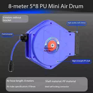 Enrouleur de tuyau d'air industriel à rétraction <span class=keywords><strong>automatique</strong></span>, tambour à ressort anti-emmêlement pour compresseur d'air, gonflage des pneus et lavage de voiture - Product Image 4