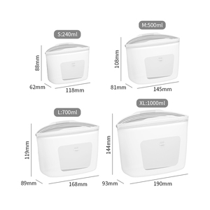 Sacs de conservation en silicone de qualité alimentaire, non toxiques, adaptés au congélateur, avec un design classique, ensemble pliable pour la cuisine, le rangement des trousseaux de secours médicaux - Product Image 6