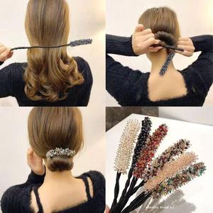Herramienta <span class=keywords><strong>para</strong></span> Peinar el Cabello de Doble Capa con Pedrería, Hecha a Mano, <span class=keywords><strong>para</strong></span> Trenzas, Moños Rápidos, Voluminosos, Estilo Flor - Product Image 3
