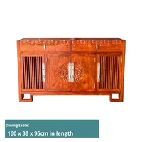 Meuble Senye, buffet de style chinois moderne, Kyocera Suli Hedgehog en bois de rose, multifonctionnel, pour salle à manger et entrée