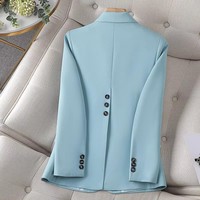 Nouvelle veste de costume élégante pour femme, unie, à bouton unique, manches longues, col en V, respirante, tricotée, idéale pour le bureau