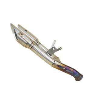 Échappement pour KTM790/890 DUKE <span class=keywords><strong>CF</strong></span> <span class=keywords><strong>MOTO</strong></span> 800NK Alliage de titane Section complète Échappement double sortie haute sortie - Product Image 1