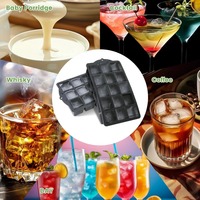 Moule à glaçons en silicone de grande taille à 15 cavités, sans BPA, réutilisable, facile à démouler, avec couvercles amovibles pour la cuisine