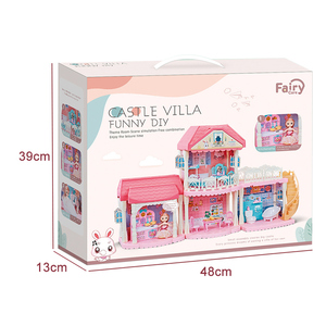 Castillo de <span class=keywords><strong>princesa</strong></span> de regalo para niñas, juguetes de construcción, cocina educativa, sala de estar, cama, baño, casa de muñecas, Kits de Villa para niños - Product Image 5