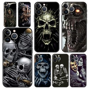 เคสโทรศัพท์มือถือ TPU ลายกะโหลกกันระเบิดสำหรับ iPhone 16 PRO MAX 15 14 13 PRO MAX ปรับแต่งภาพได้ - Product Image 1