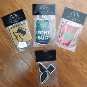 고품질 맞춤형 향기 모양의 걸이형 차량용 종이 소재 방향제, 오래 지속되는 향기 차량용 방향제 - Product Image 3