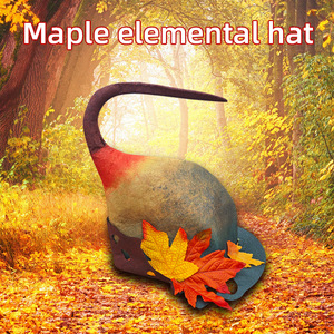 Chapeau de sorcier en feutre Luling Yaoyao Feuille d'érable L (58-60cm) – Accessoire de costume pour fête d'Halloween, chapeau d'automne - Product Image 2