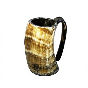 Chope à Bière en Corne Naturelle Personnalisable Chope pour Vikings Norseman Fête de Mariage Tasses à Bière Artisanales Créatives au meilleur prix - Product Image 1