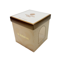 Boîte à dessert carrée en papier spécial, conteneur cadeau avec fenêtre de qualité alimentaire pour pâtisserie