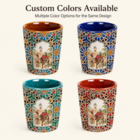 Souvenirs du Maroc, cadeaux, tasses en céramique, design géométrique coloré et image de chameau pour tasse à café en porcelaine, personnalisation OEM ODM, vente en gros
