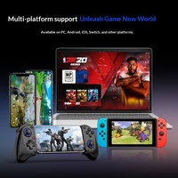 Control de Juego Extensible con Luz RGB para Teléfono, Compatible con Android, iOS, P3, P4 y Switch, con Teclas Traseras Macro, Vibración y Sensor de Movimiento