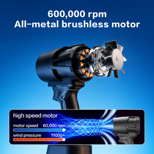 Souffleur sans fil haute vitesse 300 000 tr/min, turbo sans balais, débit d'air 80 m/s, pression du vent 1400 g, dépoussiéreur à air comprimé portable - Product Image 4