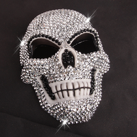 Masque de mode en plastique en forme de crâne pour Halloween, fêtes, Noël, carnaval, vente en gros