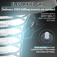 Lampe de jardin solaire électrique anti-moustiques IP65 étanche avec LED, écologique et portable pour usage extérieur