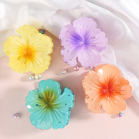 Artículos Populares para el Verano, Accesorios para Viajes a la Playa, Bodas y Fiestas, Pinzas para el Cabello con Flores, Hibisco, Plumeria, Margarita, Pinzas para el Cabello con Flores Hawaianas