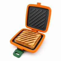 Mikrowellen-Grillpfanne Antihaftbeschichtetes Tablett mit Deckel Individuelles Logo Großhandel Küchenutensilien für Ölfreie Mahlzeiten