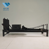 Reformer de Pilates professionnel en aluminium noir pour studio, équipement de fitness Pilates personnalisable