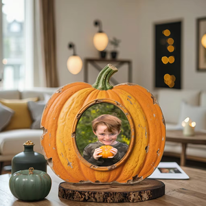 Mùa Thu Bí Ngô Hình Ảnh Khung 2.5X3.5 Inch Nhựa Khung Ảnh Màu Cam Trang Trí Nội Thất Cho Halloween Mùa Thu Tường Bàn Hiển Thị Quà Tặng - Product Image 2