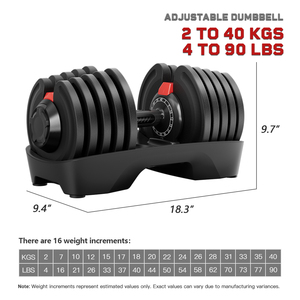 Xdumbbell 90lb 24kg-40kg phòng tập thể dục phụ nữ tập thể dục phòng tập thể dục 90lbs có thể điều chỉnh quả tạ đặt cho nam giới phòng tập thể dục tập thể dục - Product Image 2
