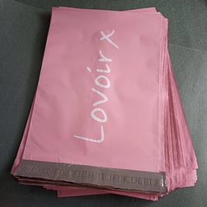 Bolsa de embalaje exprés para ropa autoadhesiva <span class=keywords><strong>Poly</strong></span> <span class=keywords><strong>Pink</strong></span> Mailer logotipo personalizado Courier Mailer impermeable envío bolsas de polietileno - Product Image 1