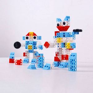 Bloques de Construcción de Plástico ABS Mega Educativos para Niños de 5 a 7 Años, Juguete de Construcción a Escala 1:36, Juego de 50 Piezas con Temática de Robots, Novedad 2020 - Product Image 1