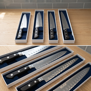 Cuchillo de Chef Seki Japan de Acero Inoxidable con Mango de Plástico, Hoja Dentada Ambidiestra, Disponible para OEM - Product Image 2