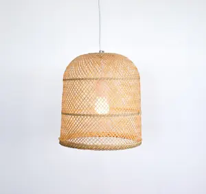 High-quality Hanging Bamboo Bell Shaped Hanging Light Lantern woven by hands for Kitchen From Vietnam vintage style