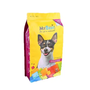 Resealable big pedigree dog food bag custom food safe plastic bags