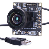 Módulo de Cámara Industrial USB con Sensor CMOS IMX291 de 1080P, Lente Gran Angular de 2.4mm y 120 Grados sin Distorsión, Color HD, Sin Necesidad de Controladores