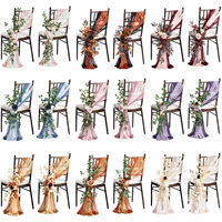 Décorations de chaises de mariage d'automne, fleurs artificielles pour l'allée, banc d'église, cérémonie, réception, toile de fond florale, fête en plein air