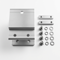 Kit Konektor Interkoneksi Balok Utama Surya Pasokan Massal OEM, Sambungan Rel PV Aluminium Anodized dengan Paket Pengikat Baja Tahan Karat yang Sesuai