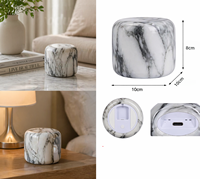 Lampe de table en marbre sans fil rechargeable, LED tactile à intensité variable, lumière d'ambiance portable pour chambre à coucher, café, hôtel, décoration