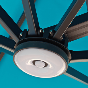 Сверхпрочная алюминиевая ветрозащитная ткань Pongee Водонепроницаемая очень большая квадратная уличная печать пляжный зонт для солнца - Product Image 4