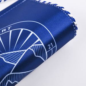 ธงฟุตบอลขนาดเล็กสองด้านผ้าซาตินพิมพ์โลโก้ของคุณที่แขวนโพลีเอสเตอร์ - Product Image 6