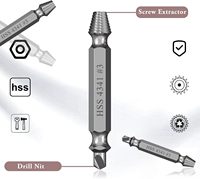 Ensemble d'extracteurs de vis Kit de dissolvant de vis endommagé pour vis dénudées bricolage outils à main Gadgets cadeaux facilement dissolvant 2 en 1
