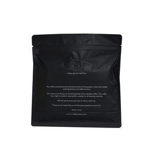 Sacos de embalagem de grãos de café personalizados, selo de papel preto em papel adesivo - Product Image 5