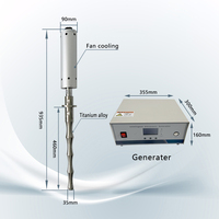 Homogénéisateur ultrasonique 20kHz Réacteur en acier inoxydable Extraction de chanvre liquide Mélangeur cosmétique à l'état neuf pour l'industrie