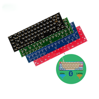 Intercambio en caliente de 95% teclas sin soldadura Iso óptico mecánico sin soldadura QMK VIA teclado Pcb con Rgb