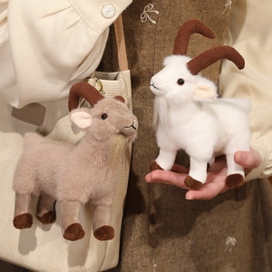 Peluche Mouton <span class=keywords><strong>à</strong></span> grandes cornes réaliste, jouet en peluche <span class=keywords><strong>animal</strong></span> mignon et doux, personnalisable et en gros - Product Image 3